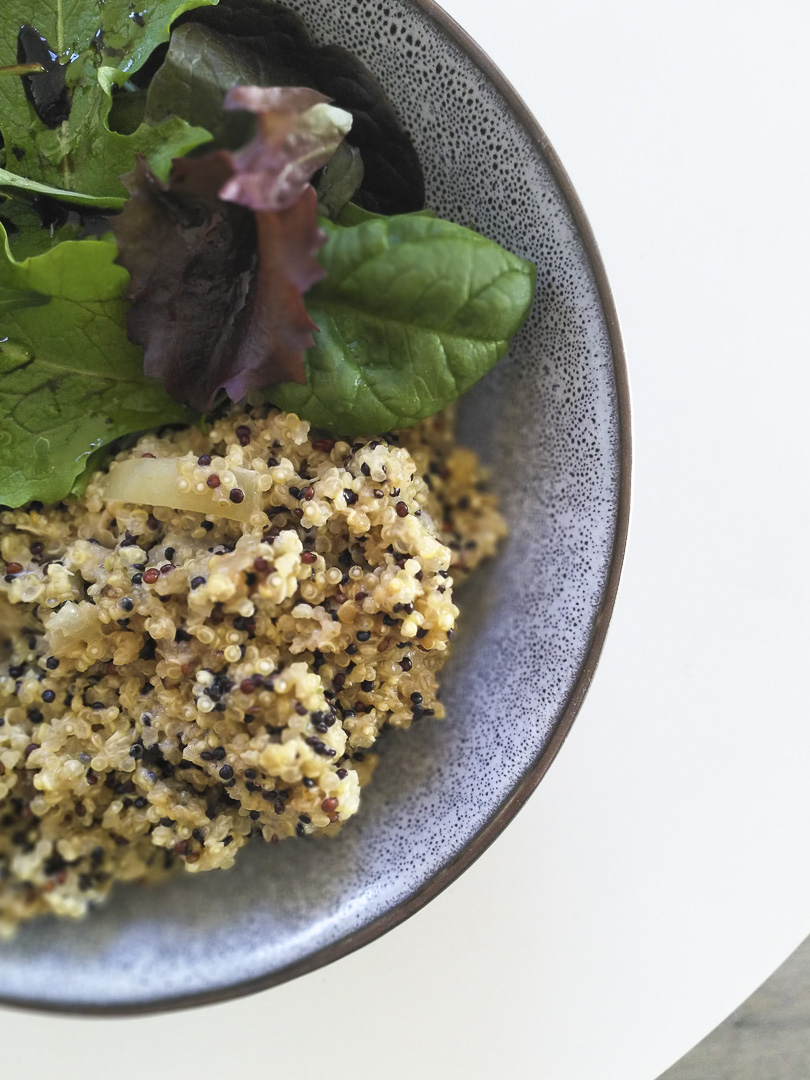 risotto de quinoa aux champignons
