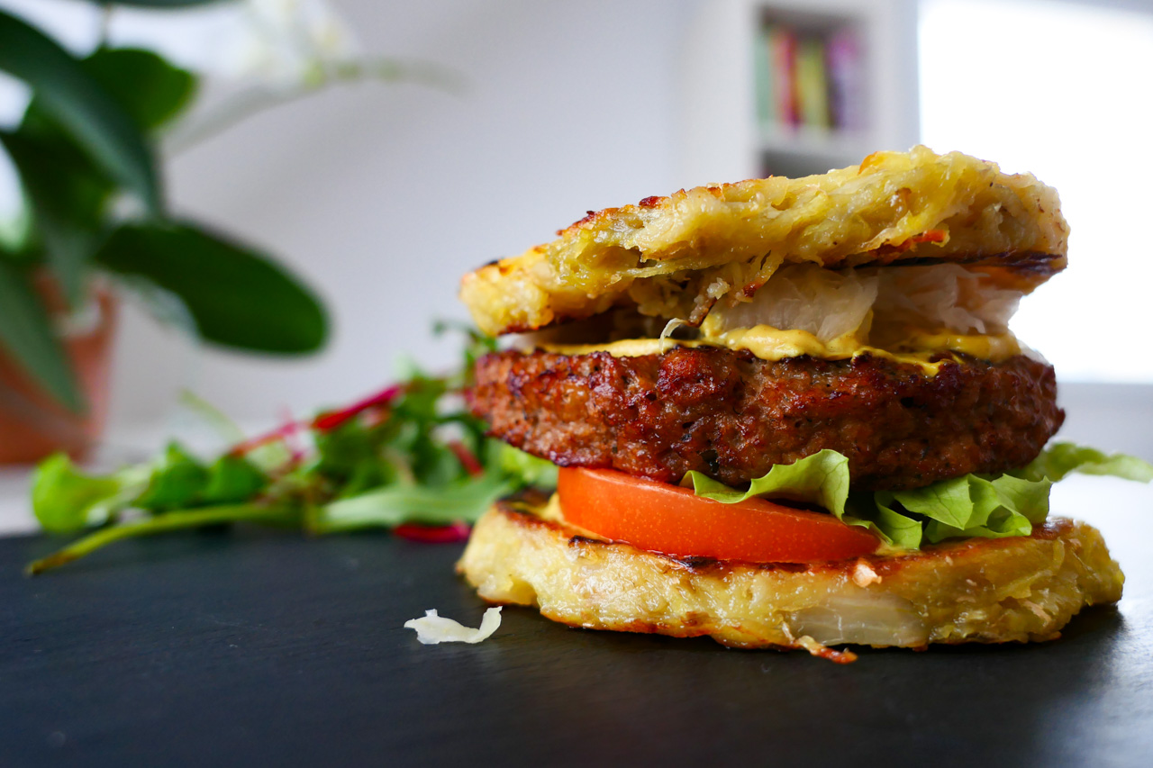 Burger alsacien à la choucroute et moutarde Melfor