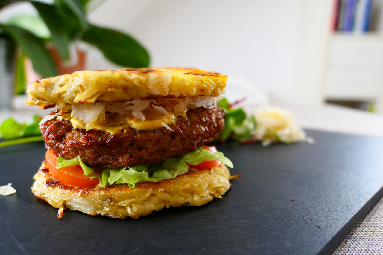 Burger alsacien à la choucroute et moutarde Melfor