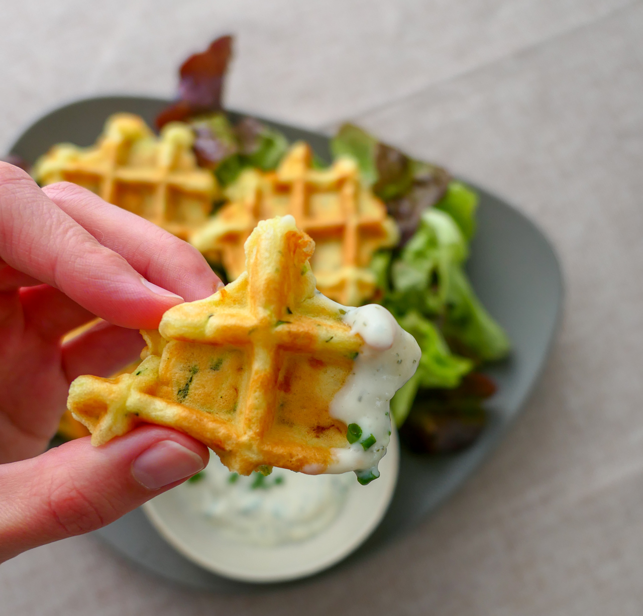 gaufres à la courgette
