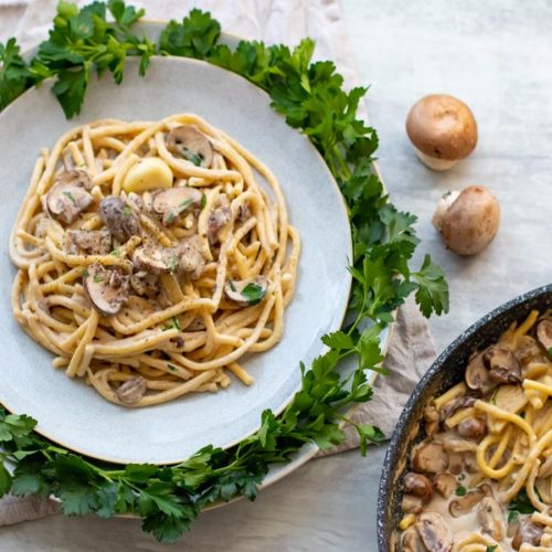 pâtes champignons