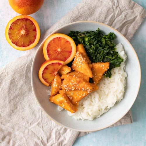 tofu à l'orange