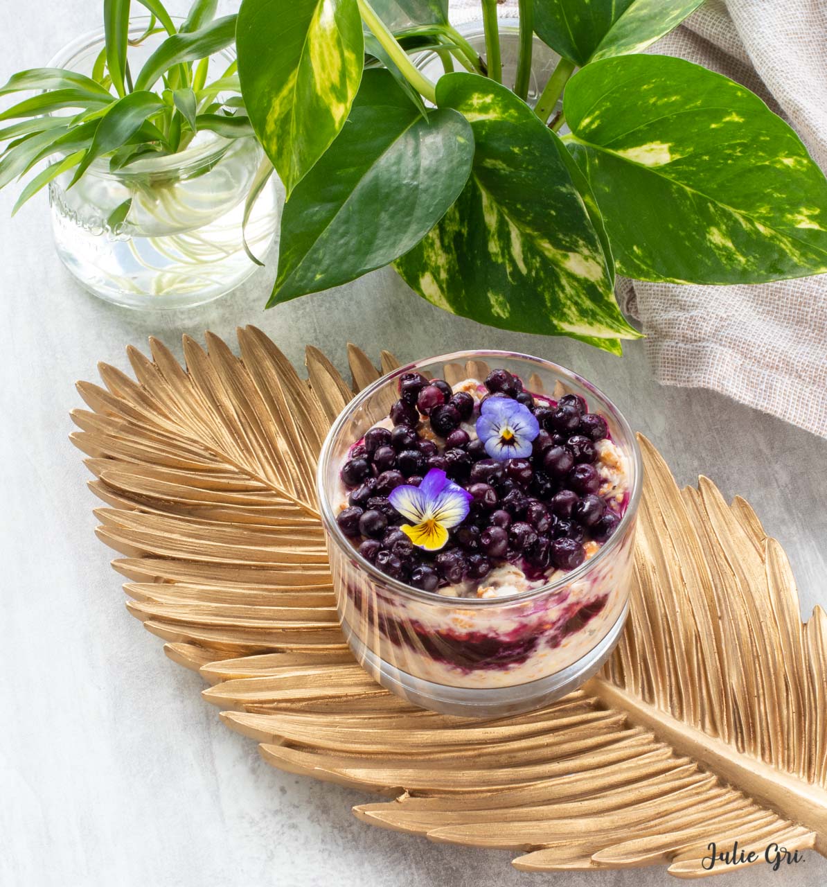 overnight porridge myrtilles