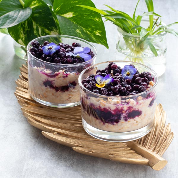 overnight porridge myrtilles