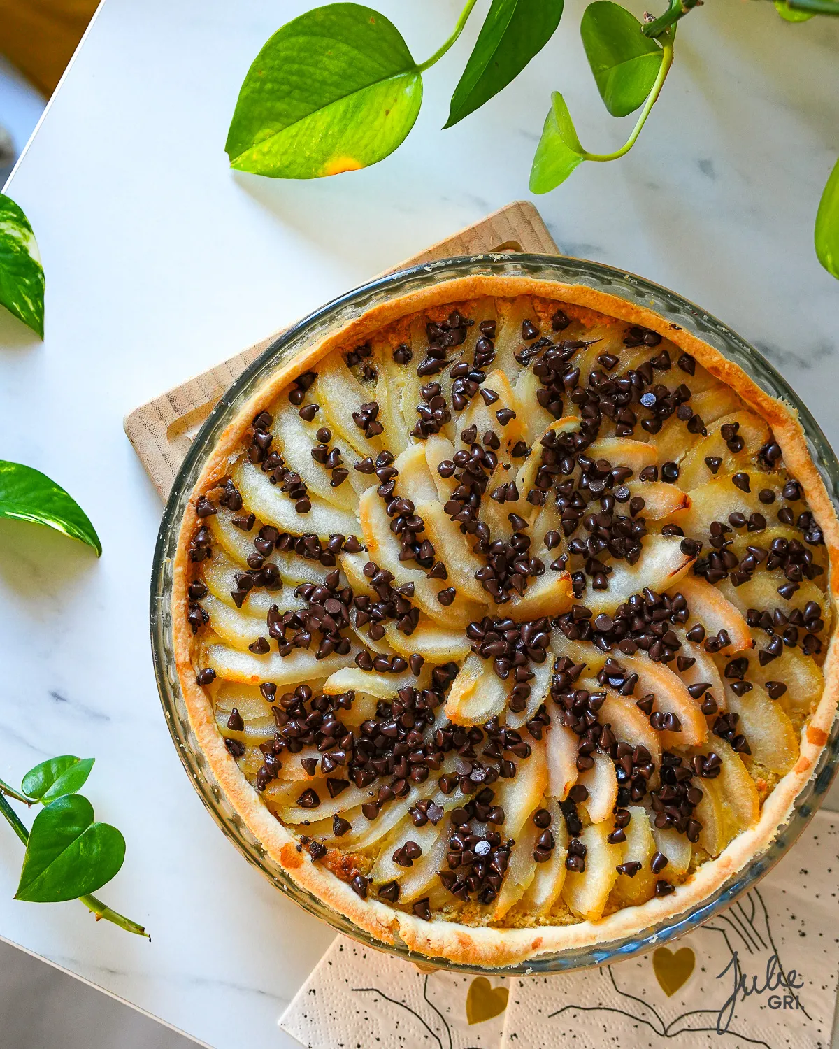 tarte poire chocolat