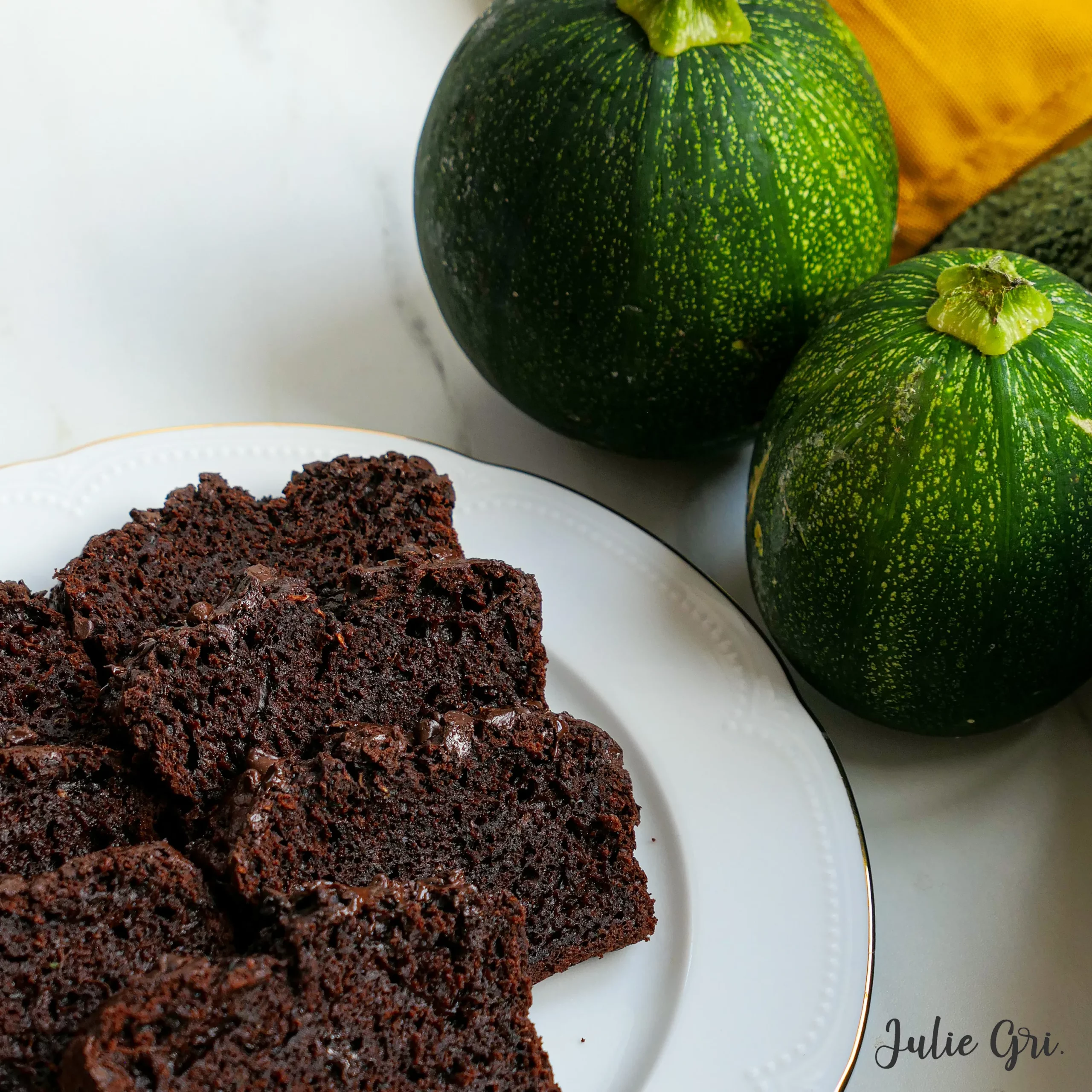 cake courgette choco