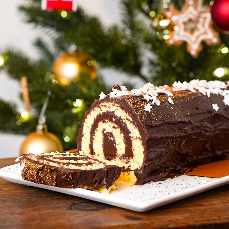 buche de noel au chocolat facile et rapide