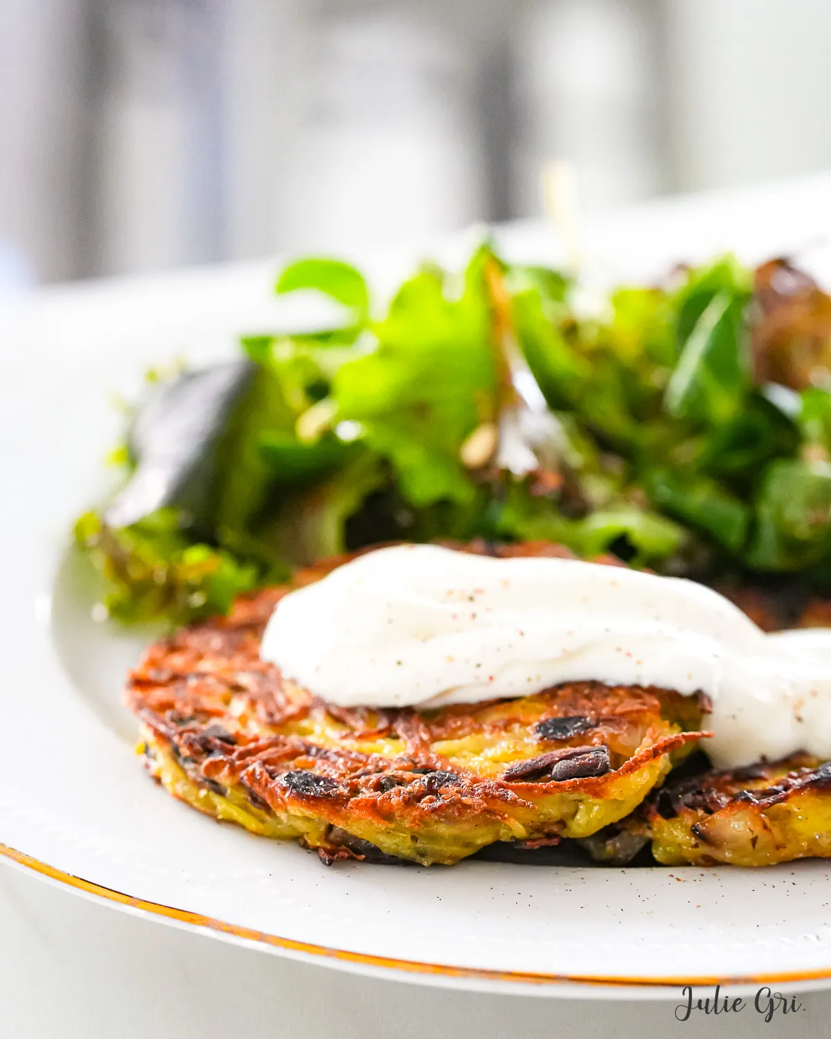 galettes de pommes de terre et fromage blanc