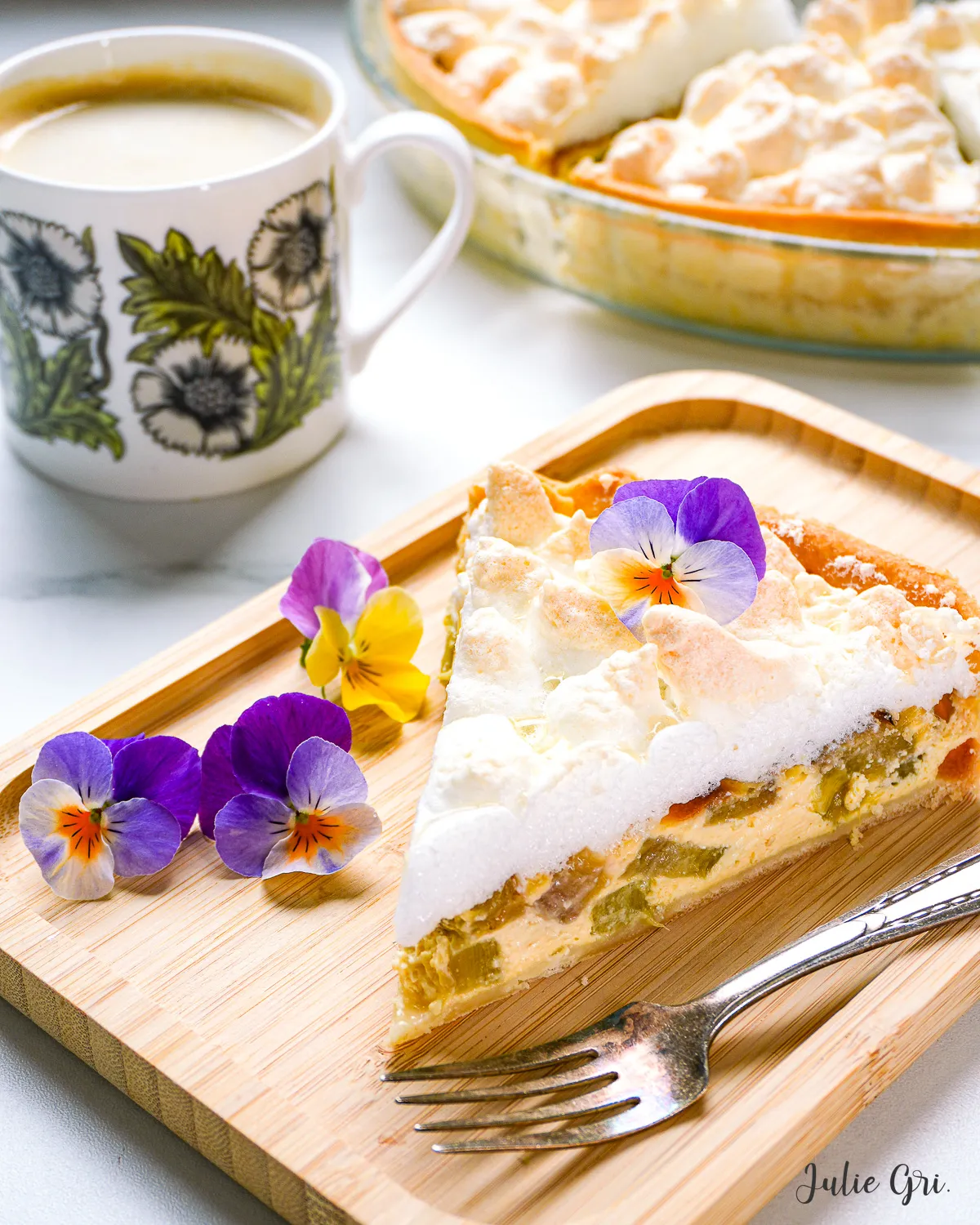 tarte rhubarbe meringuée alsacienne