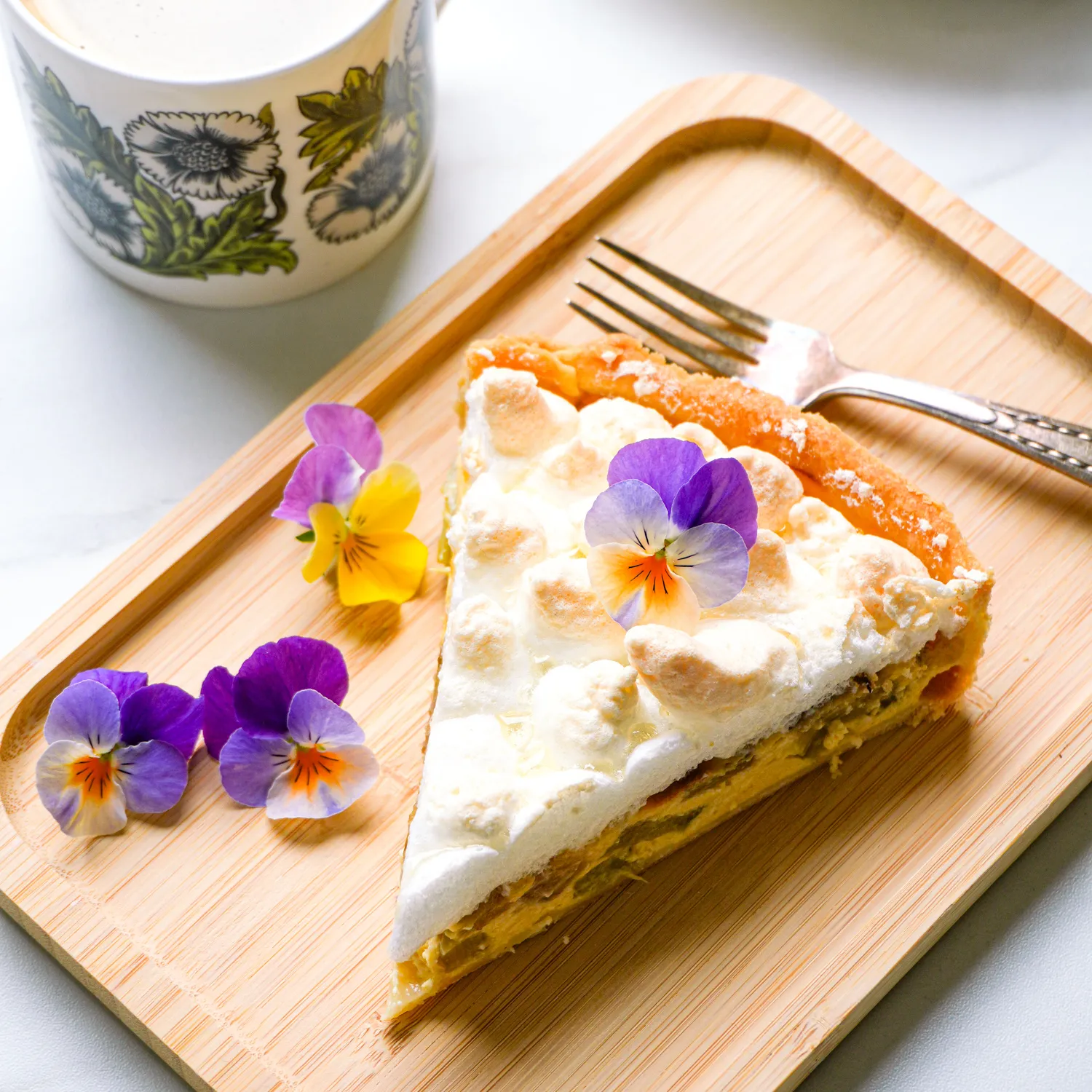 tarte rhubarbe meringuee