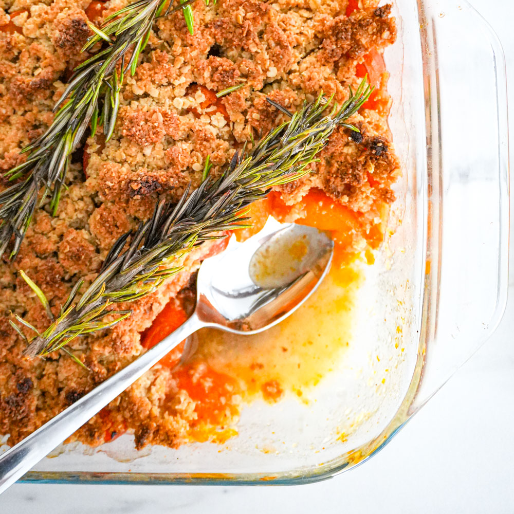 crumble abricot romarin