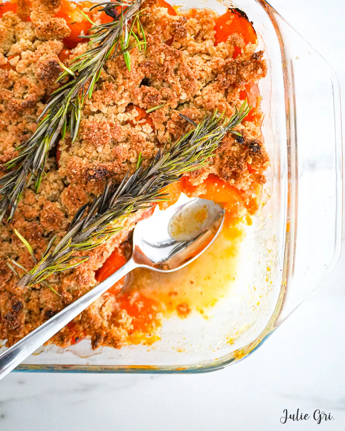 crumble abricot romarin