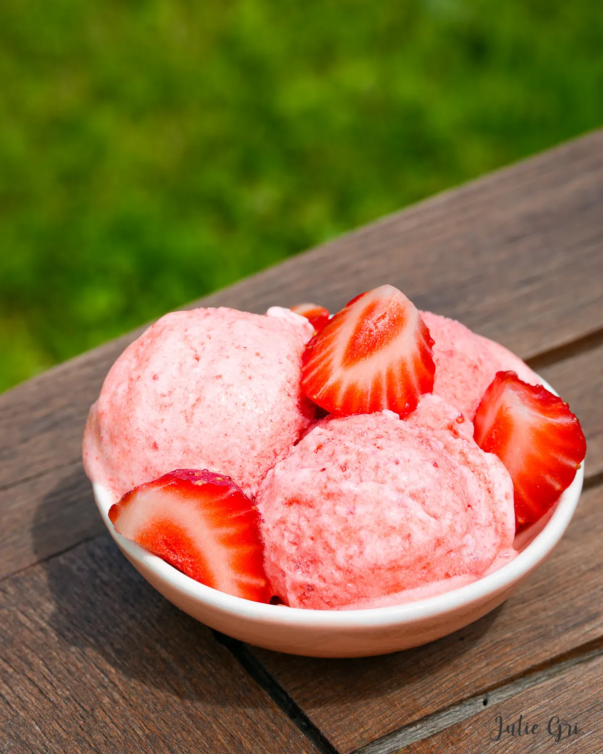 Sorbet aux fraises sans sorbetière
