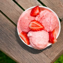 Sorbet aux fraises sans sorbetière
