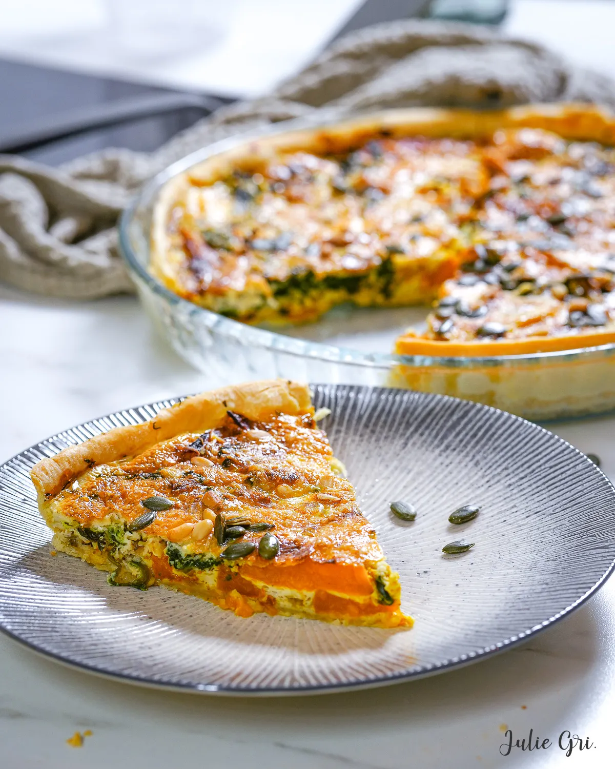 quiche potimarron epinards