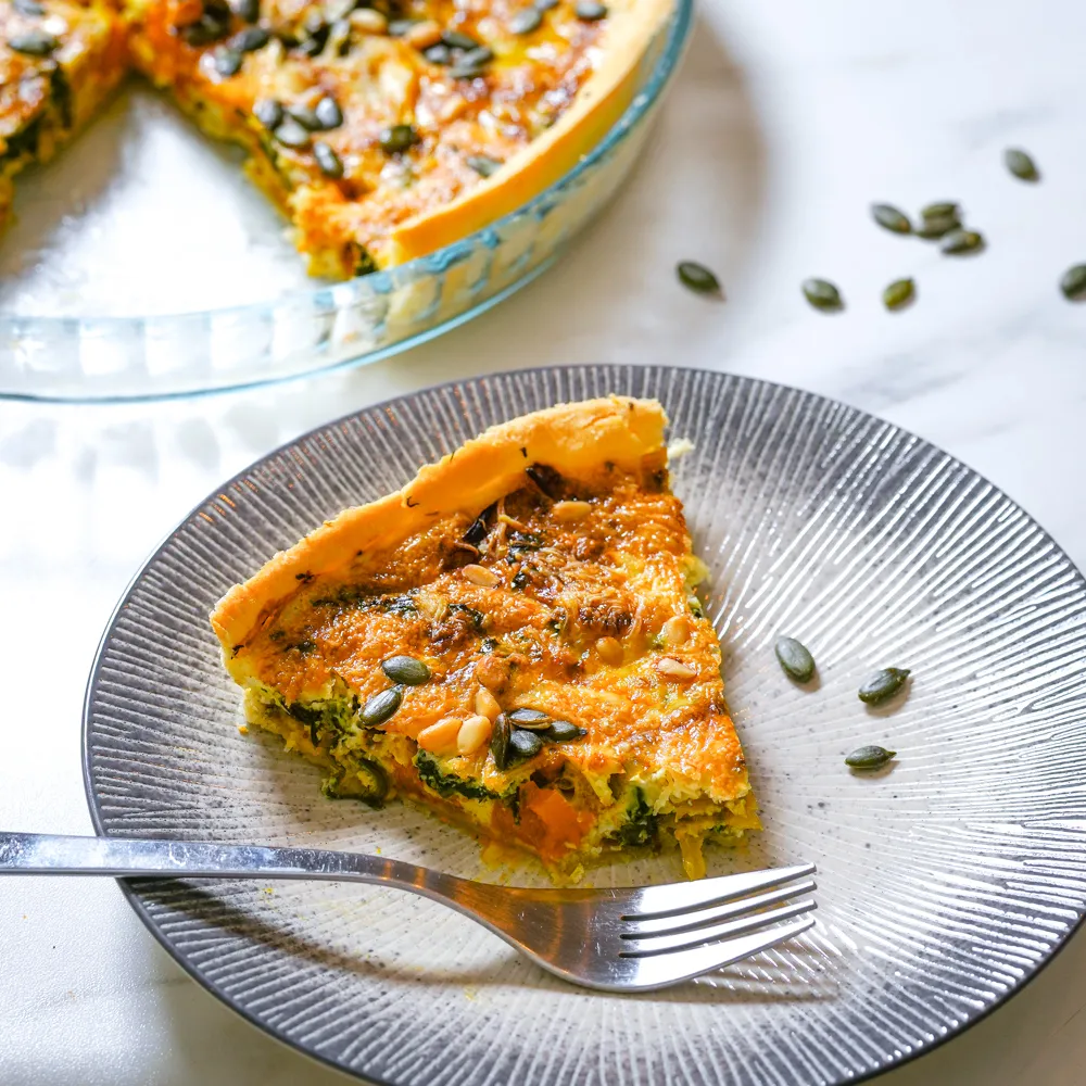 quiche potimarron epinards