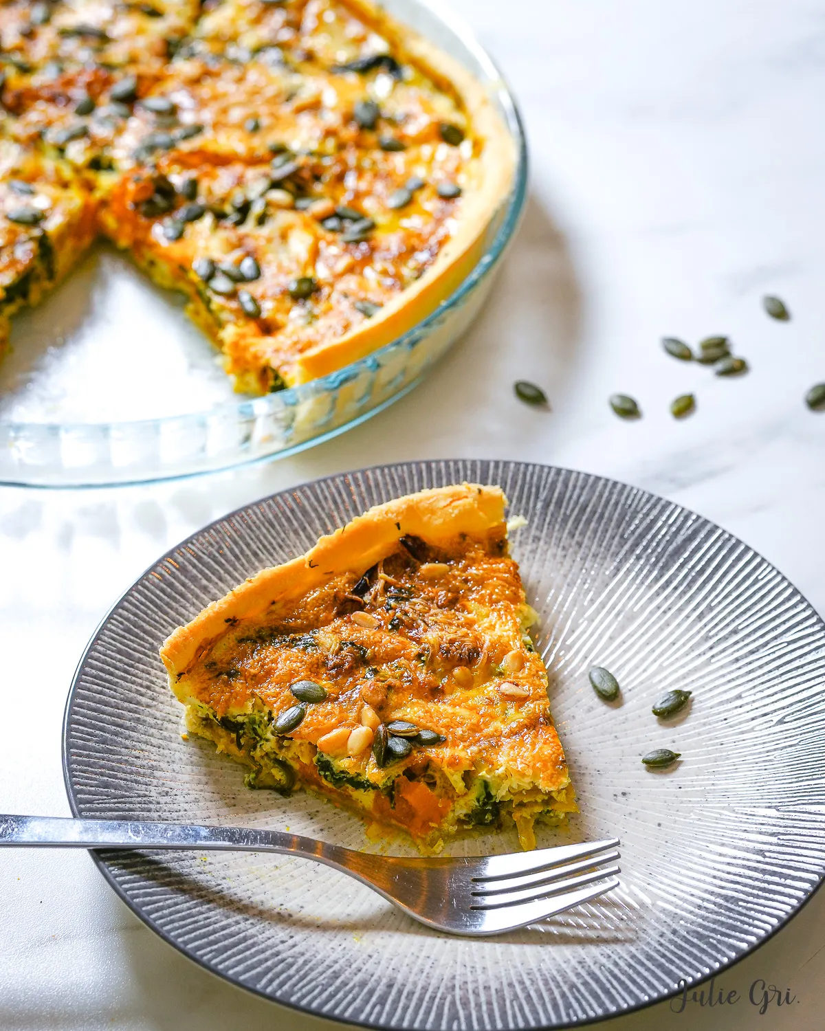 quiche potimarron epinards