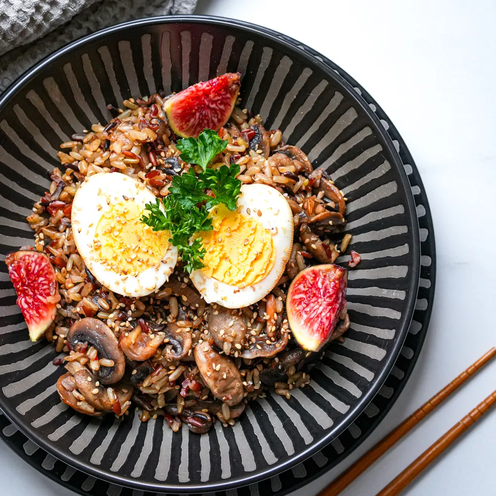 riz sauté champignons