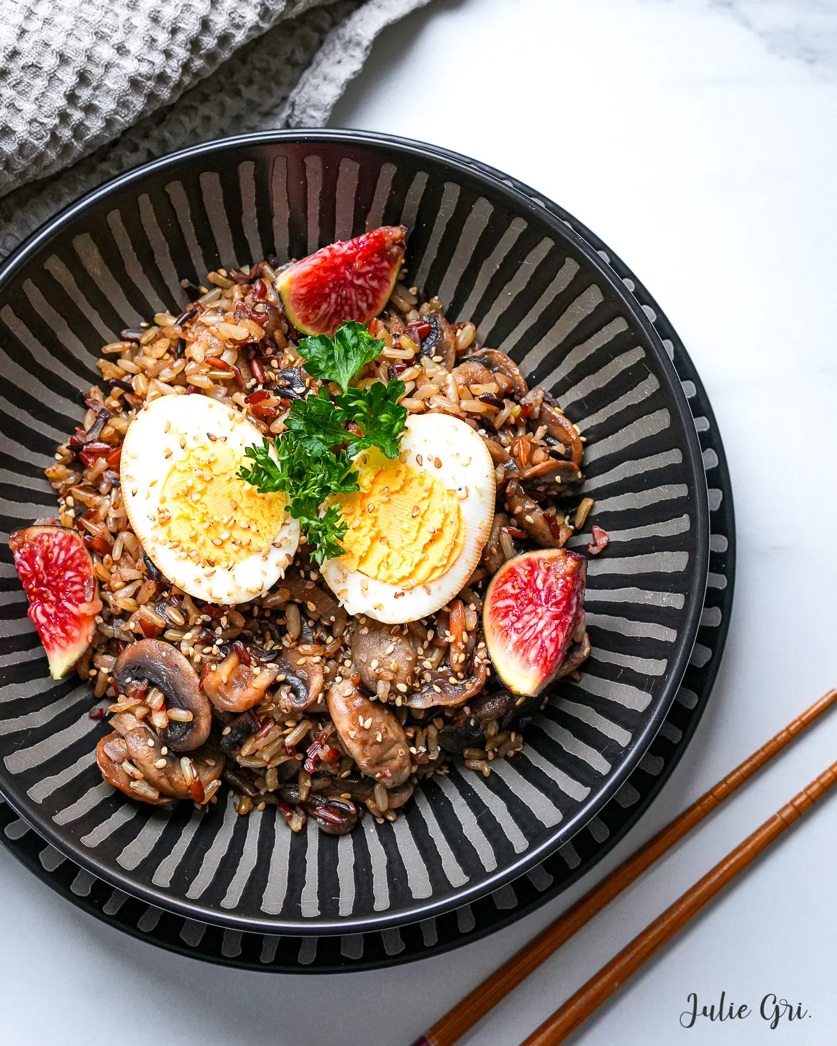 riz sauté champignons