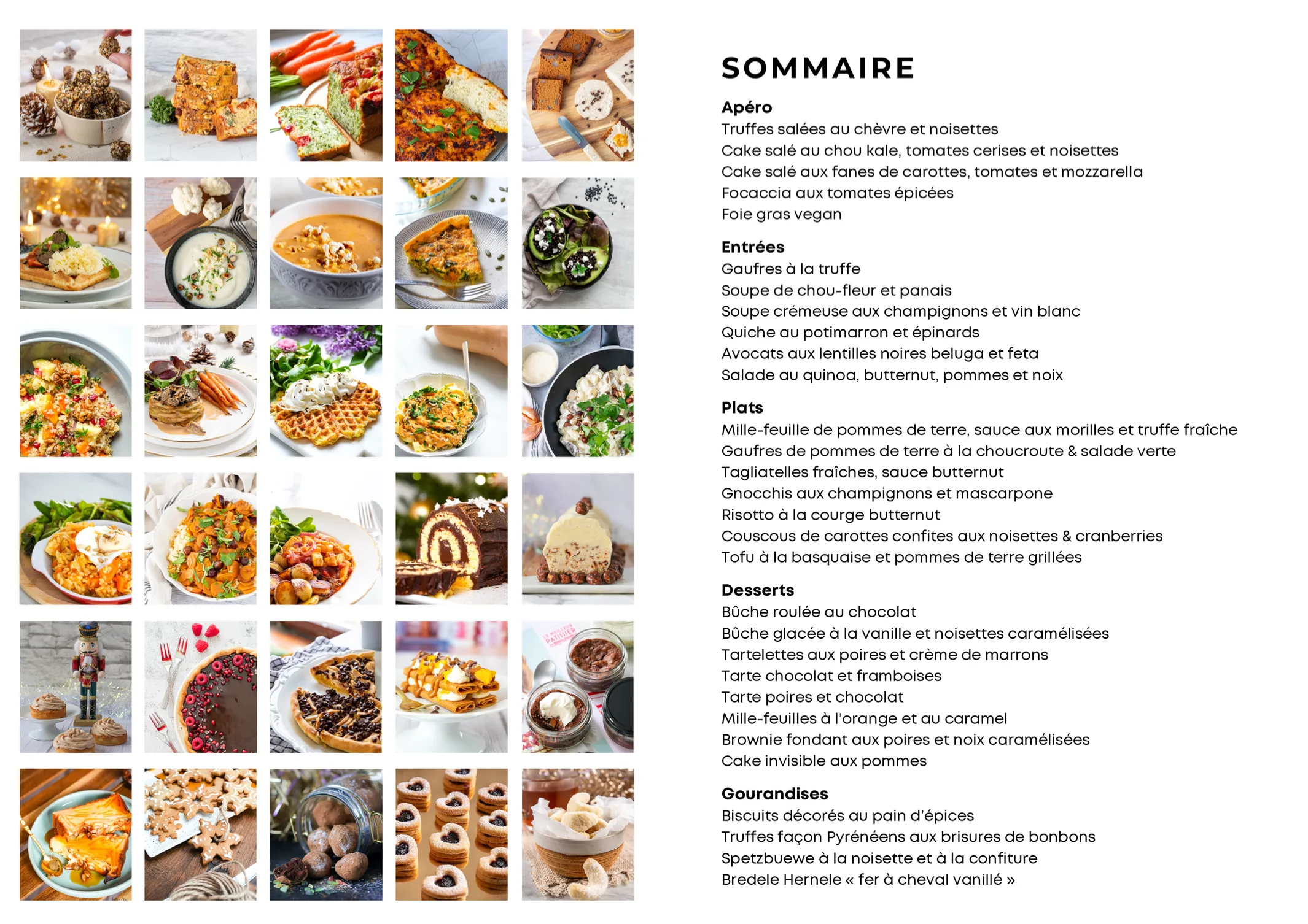 sommaire recettes noel