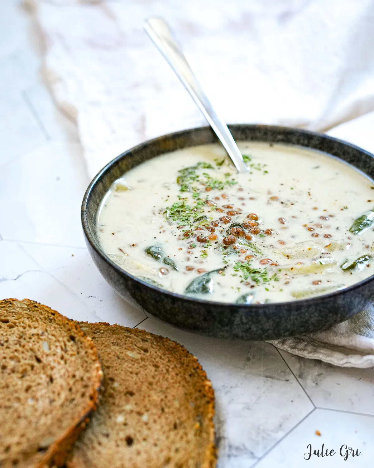 soupe lentilles epinards coco
