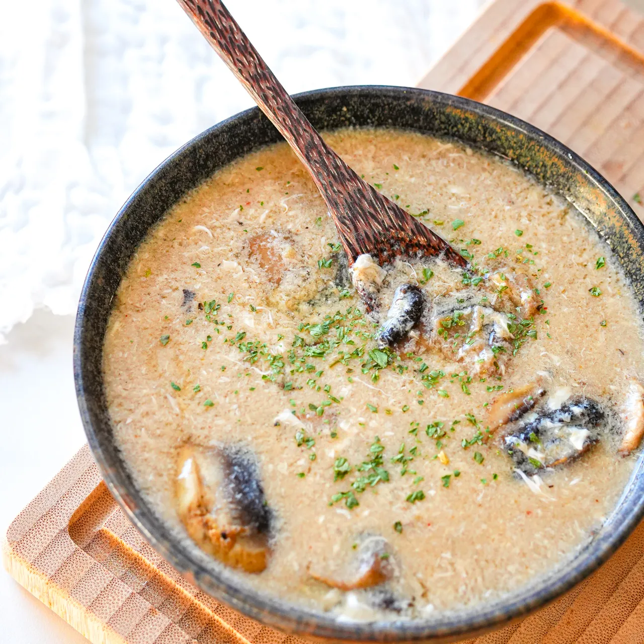 soupe chinoise oeufs champignons