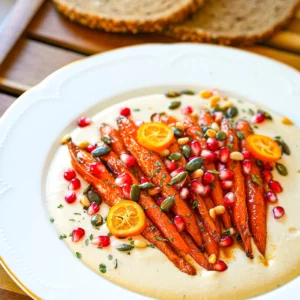 carottes caramélisées houmous skyr