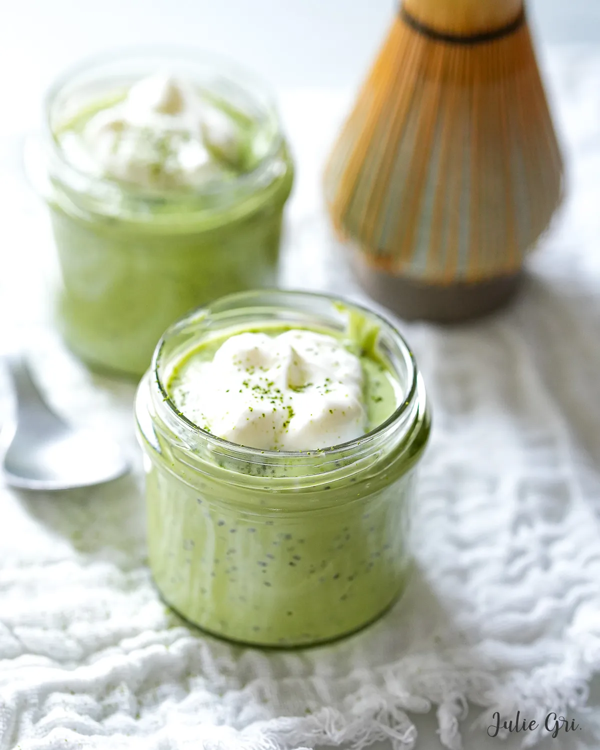 pudding de chia matcha