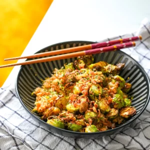 riz sauté choux de bruxelles