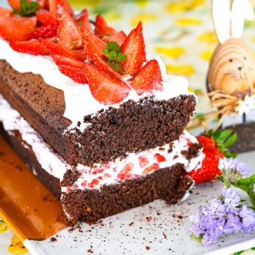 gateau fraise chocolat chantilly