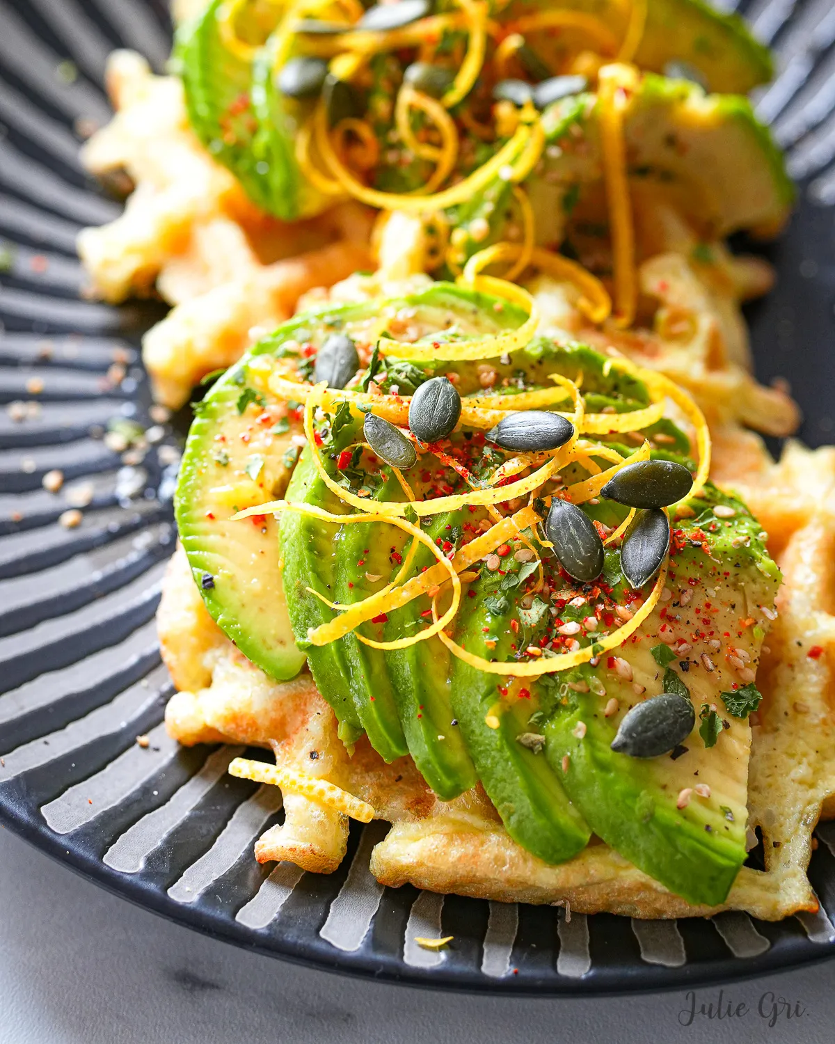 gaufres riz avocat