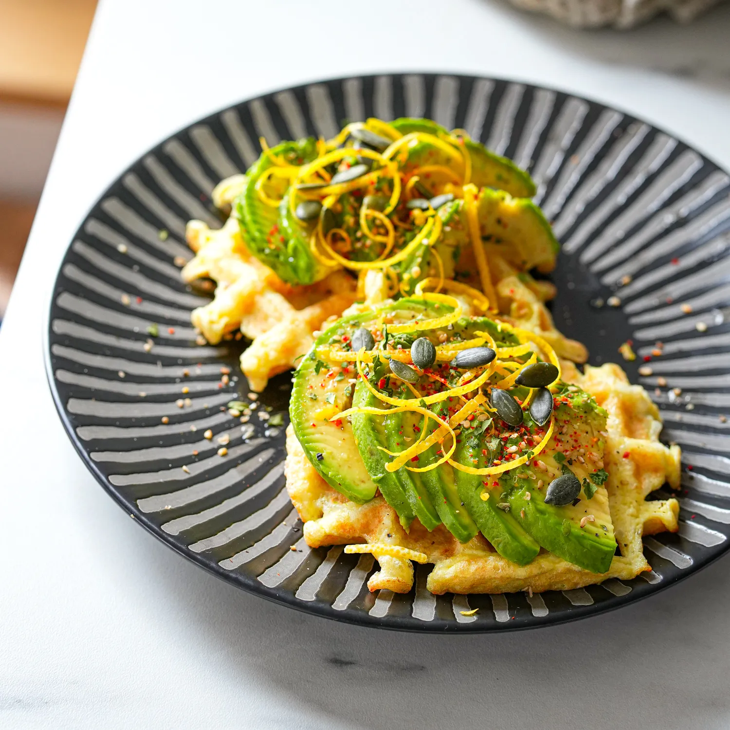 gaufres riz avocat