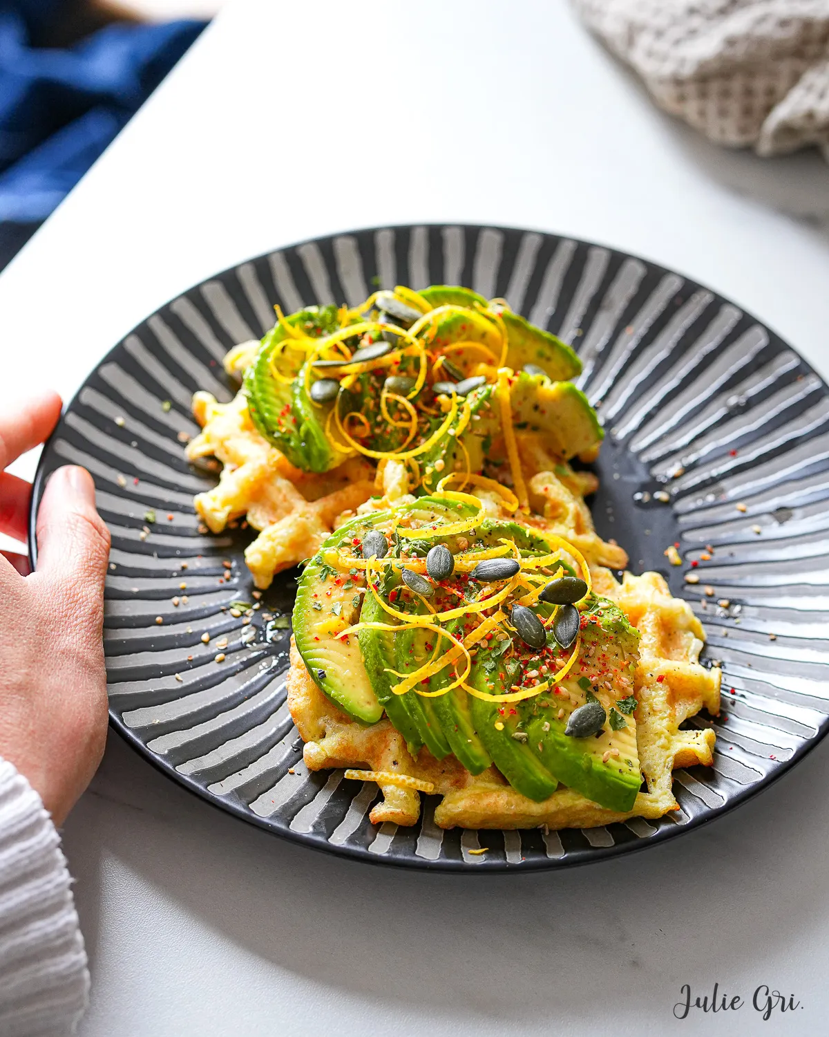 gaufres riz avocat