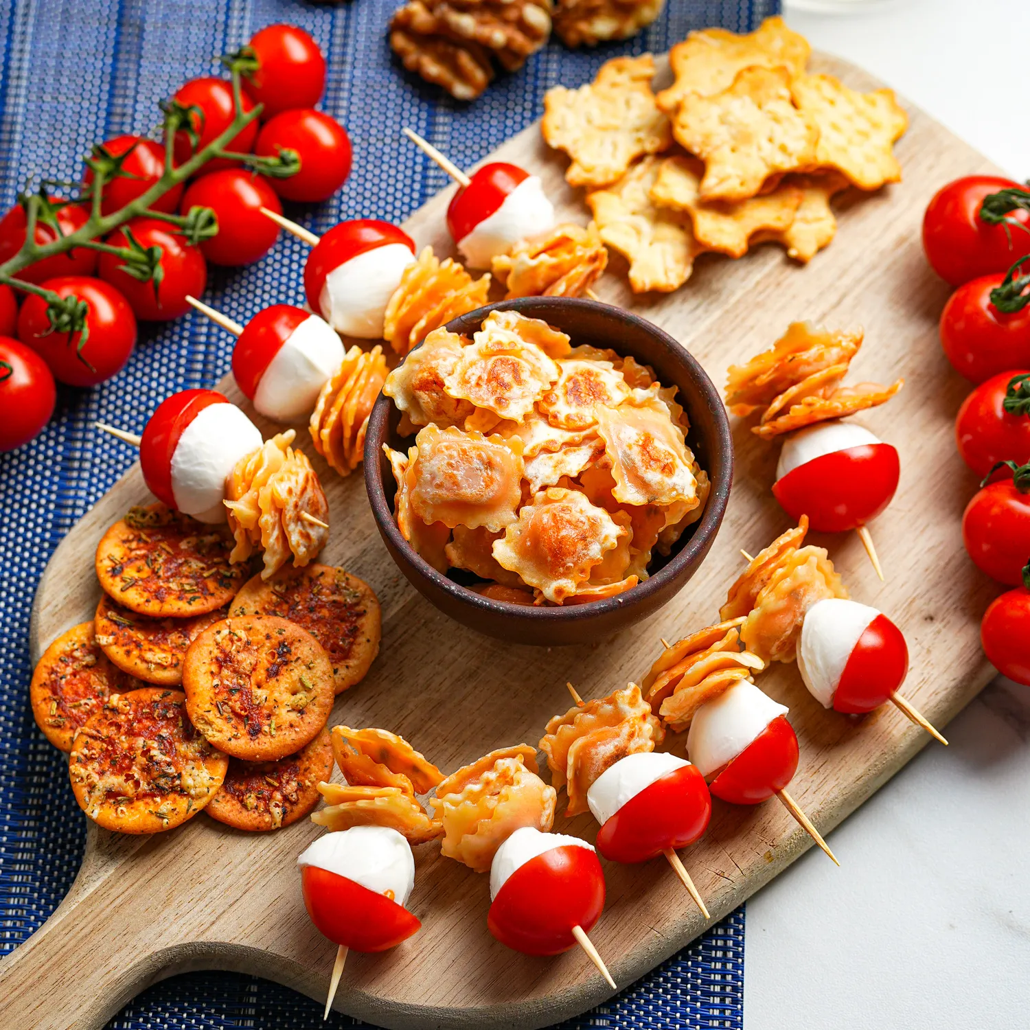 brochettes ravioles tomates mozzarella