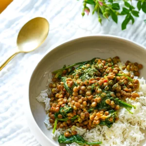 curry lentilles express epinards