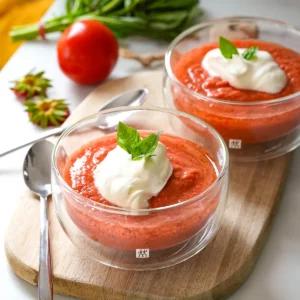 gaspacho tomates fraises basilic