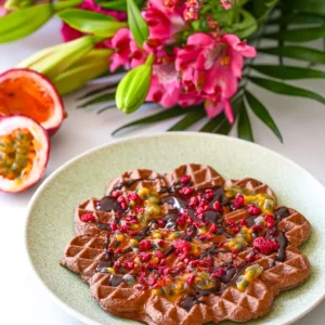 gaufres chocolat fruit passion framboise