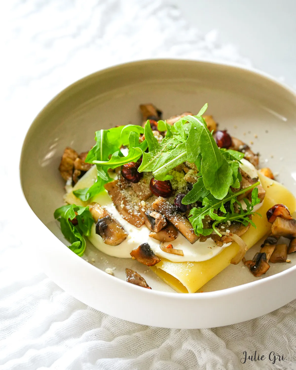 lasagnes déstructurées champignons