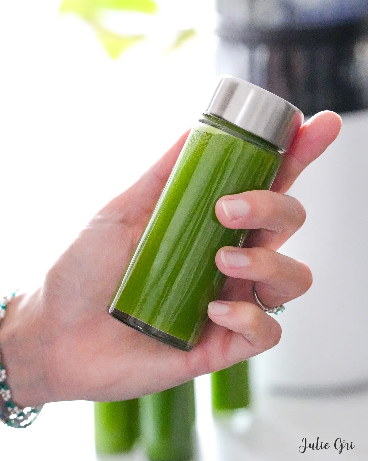 jus vert éclat de la peau