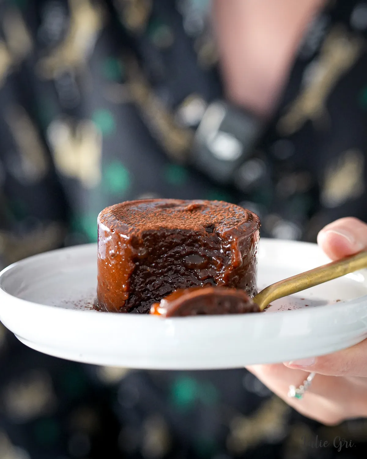 flan magique kaki et cacao