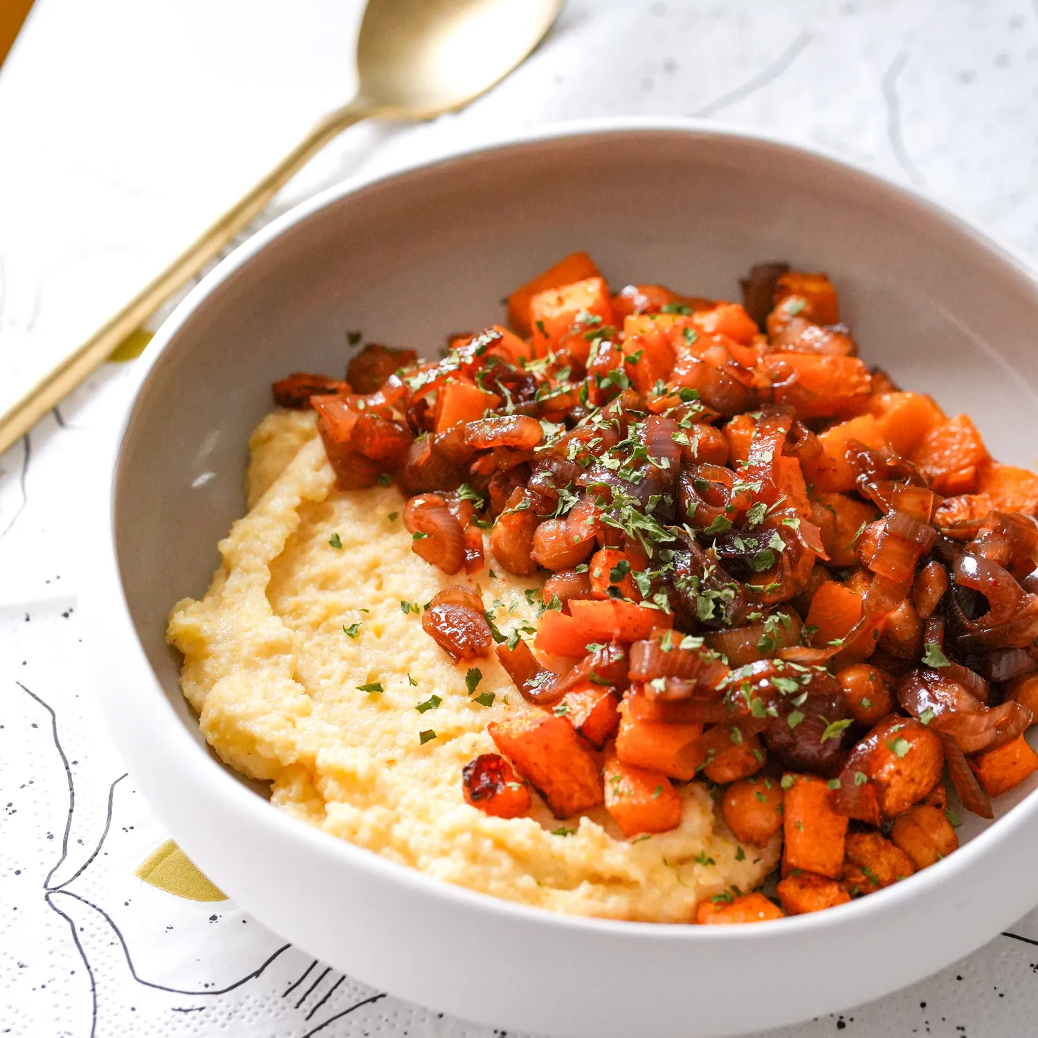 polenta coco butternut épicée