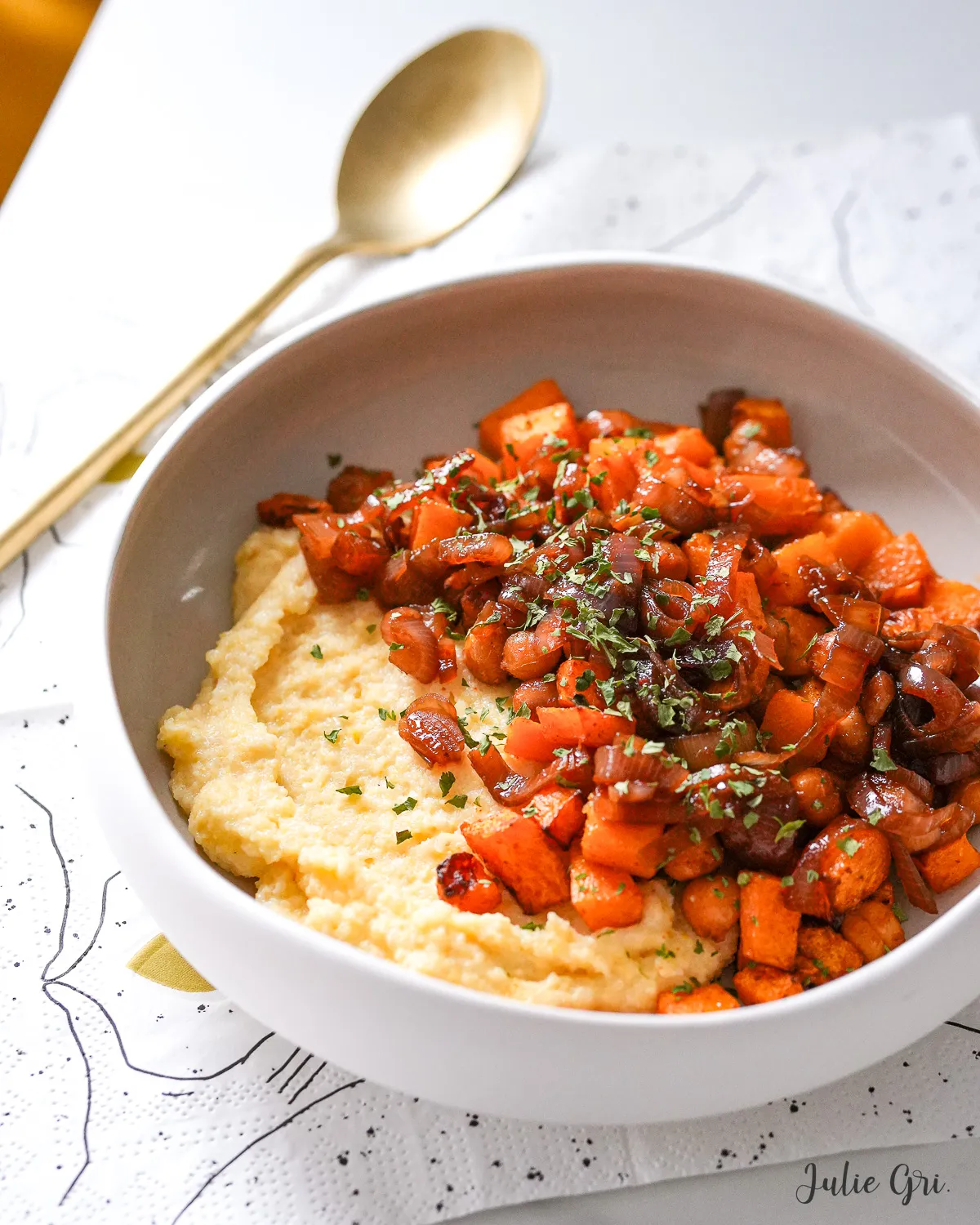 polenta coco butternut épicée