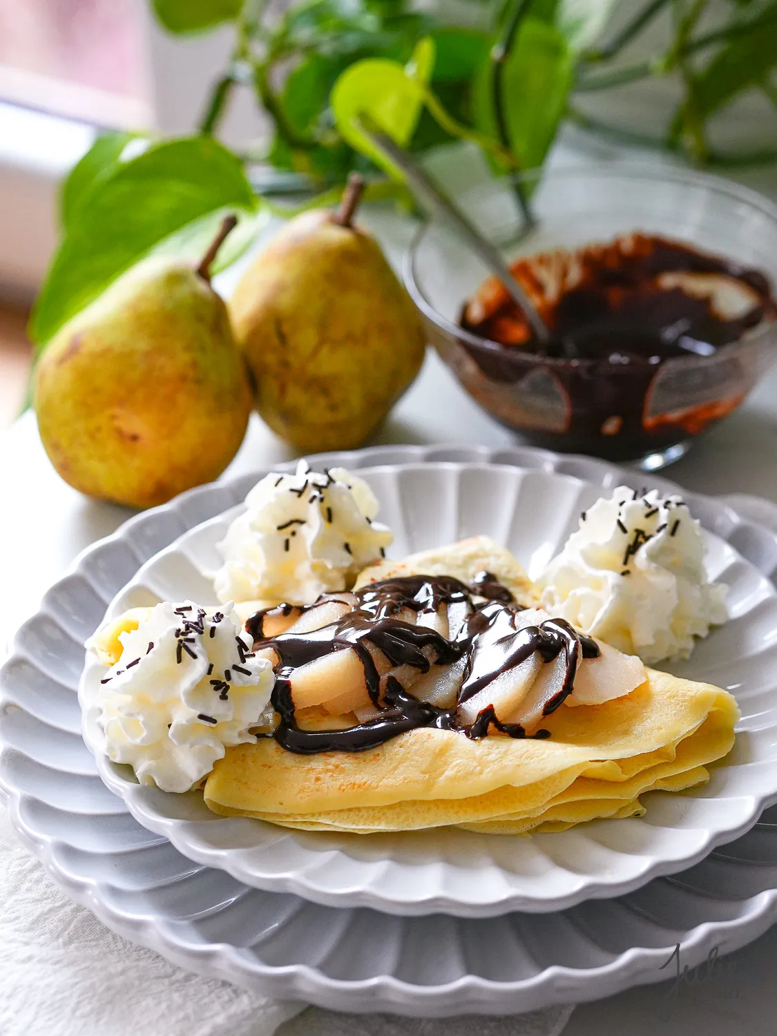 crêpes belle helene poire chocolat