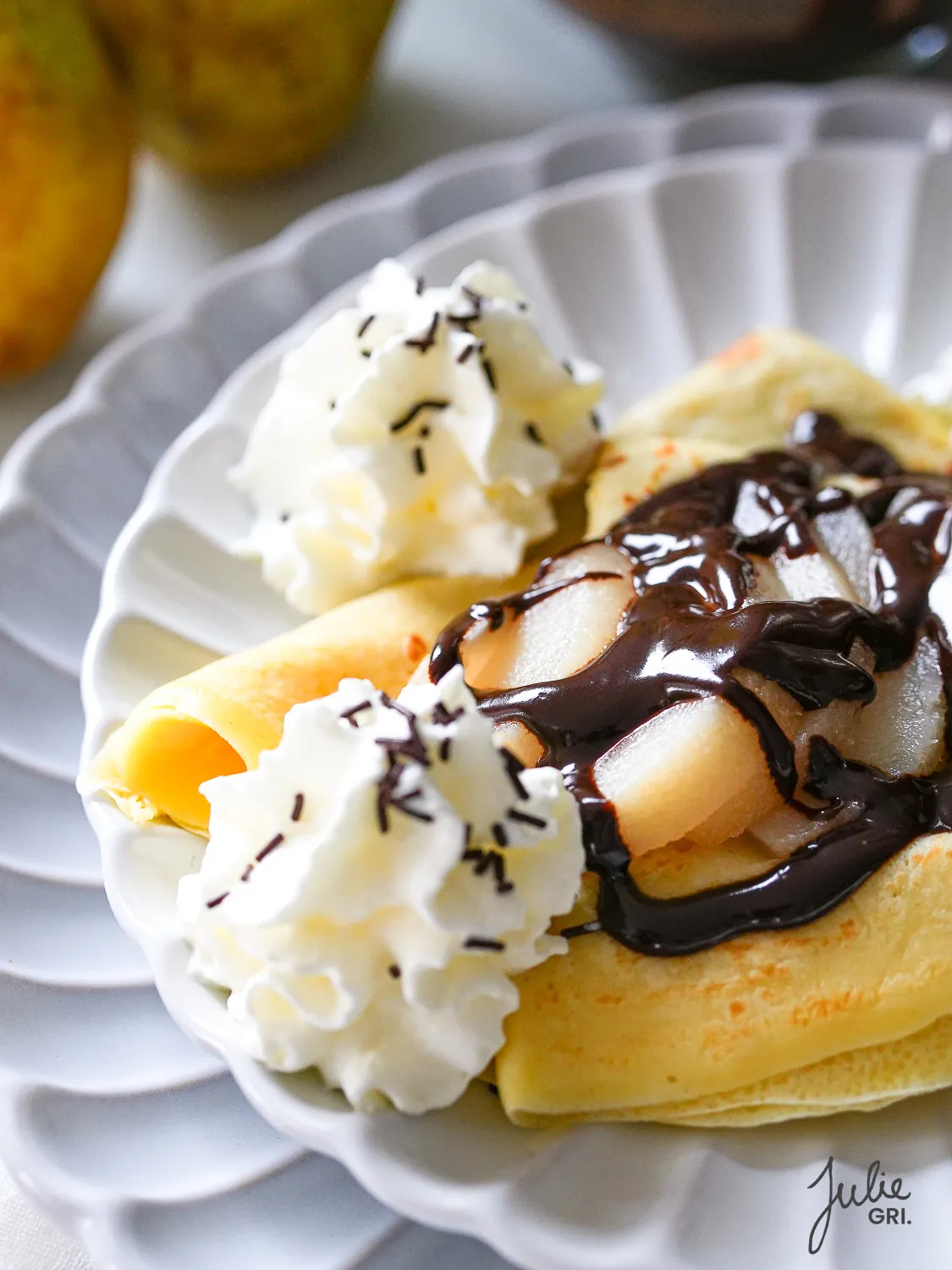 crêpes belle helene poire chocolat