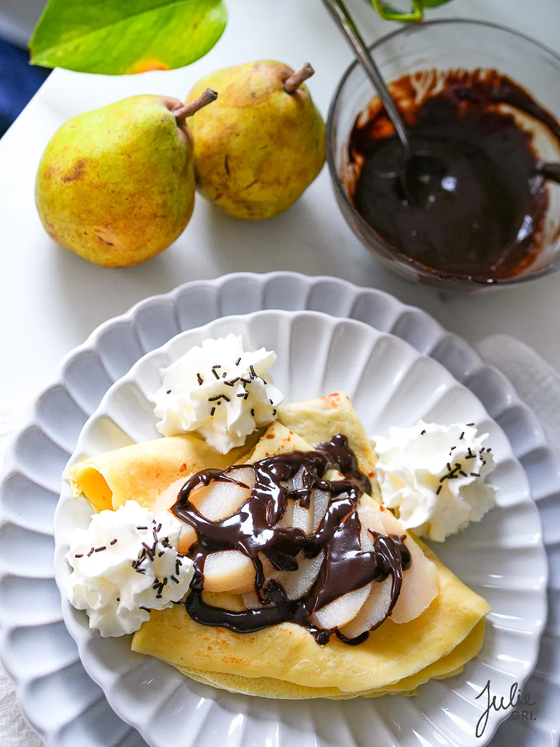 crêpes belle helene poire chocolat