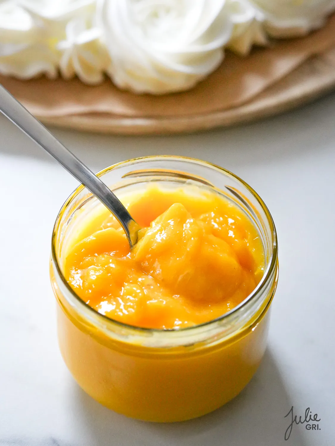 lemon curd avec des jaunes d'oeufs