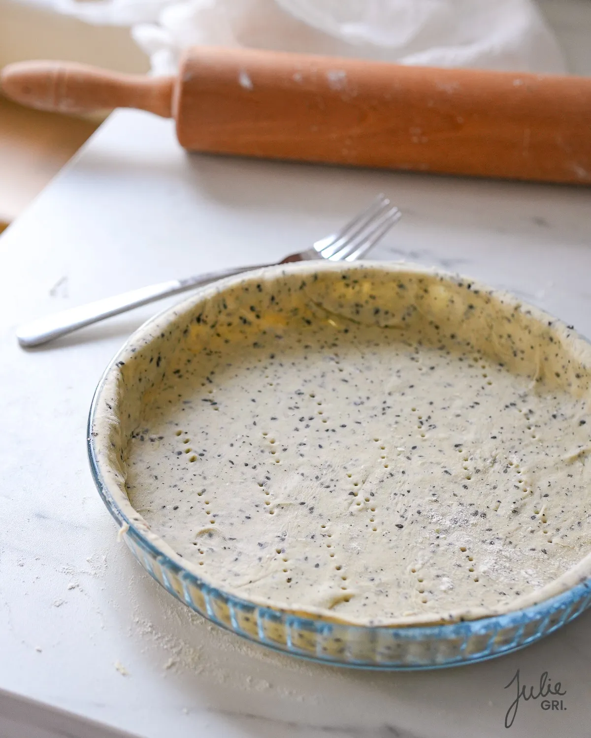 pâte brisée sésame noir