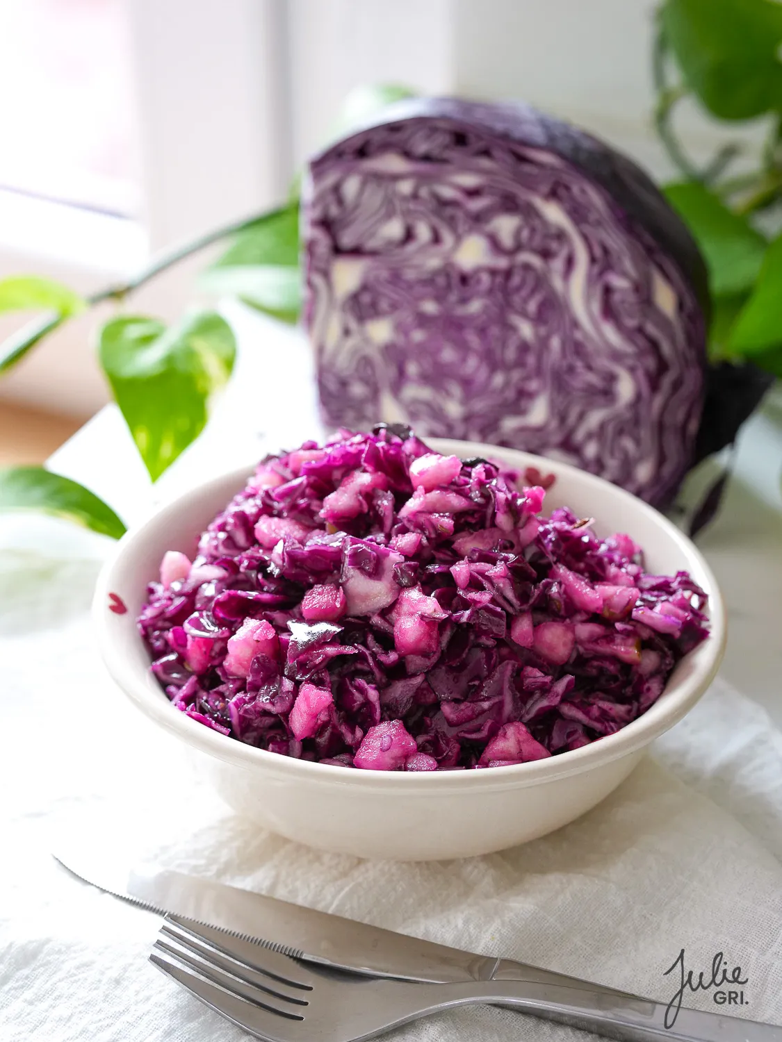 Salade de Chou-Rouge aux Pommes