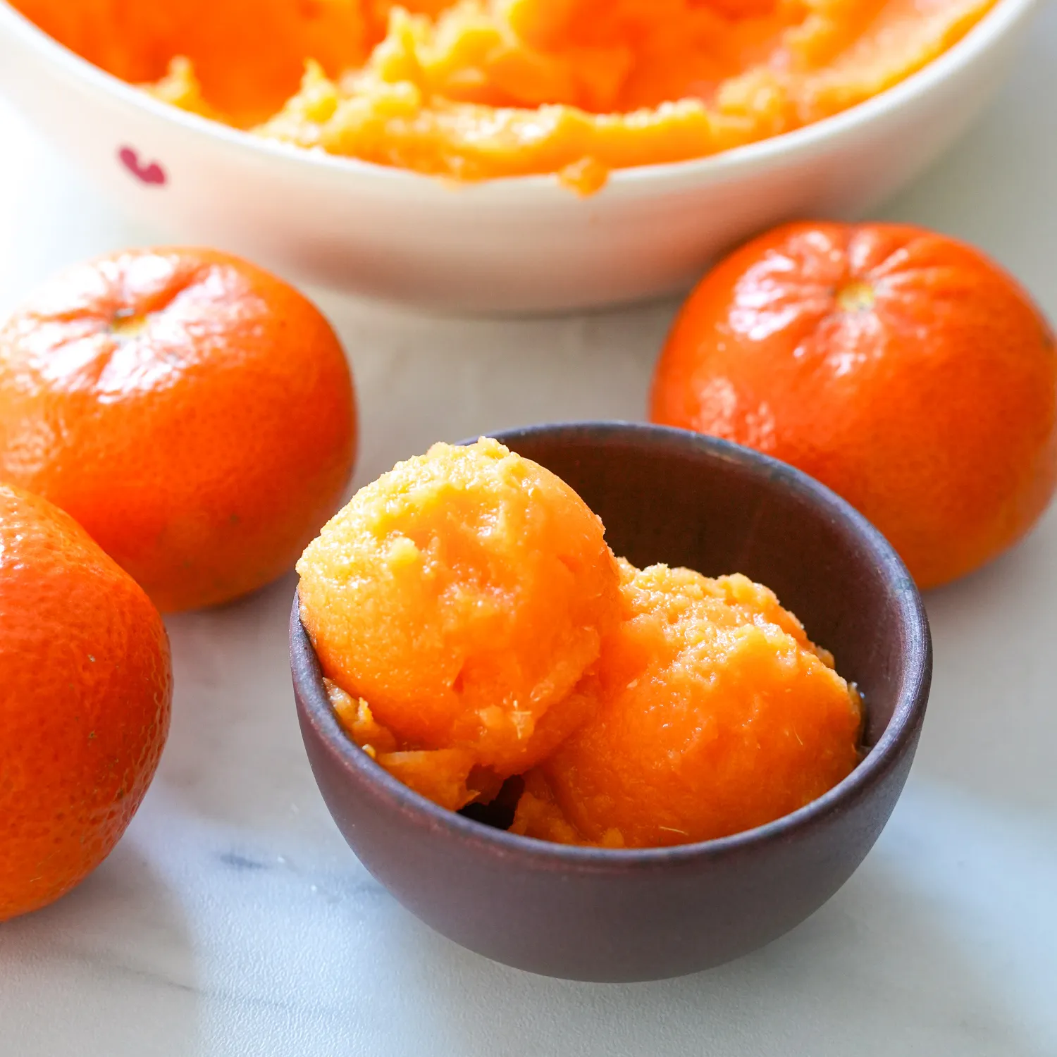 sorbet clémentine healthy