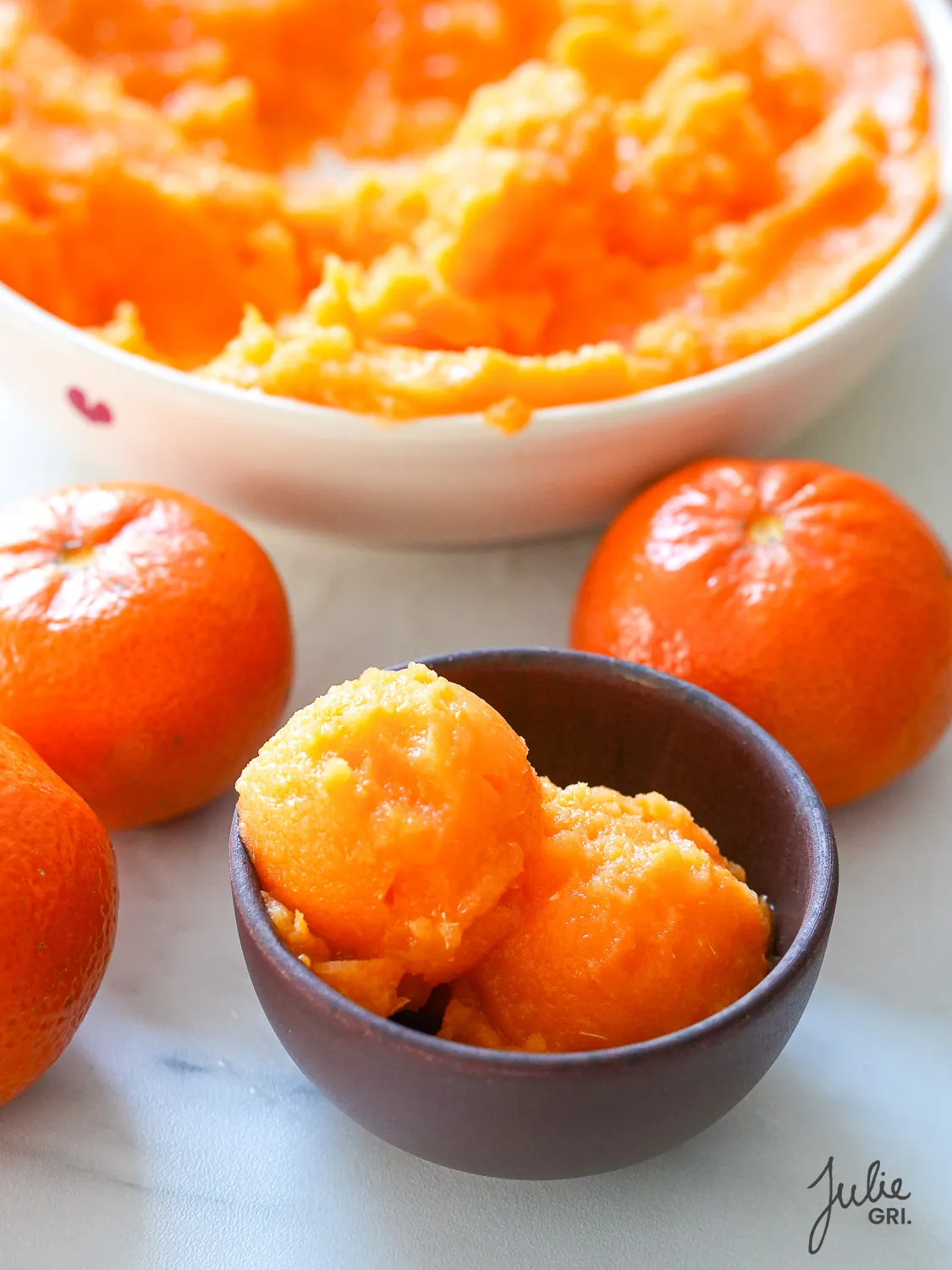 sorbet clémentine healthy